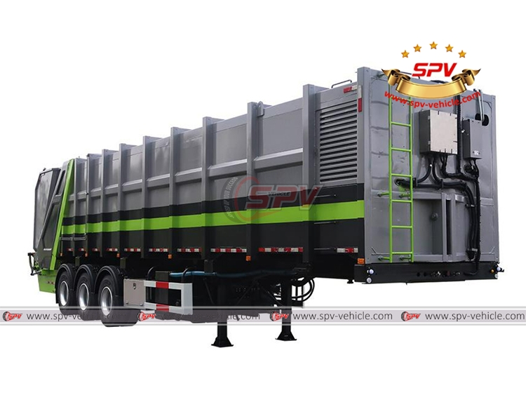 SPV-Vehicle - Garbage Semi Trailer - Right Front Side View